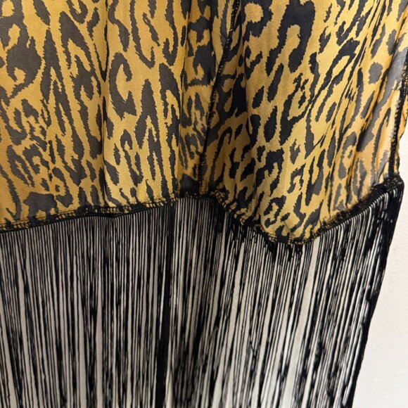 Icon animal print shawl, lightweight, sheer, with fringe, NWT - Picture 9 of 9
